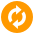 icon: orange circle with chasing arrows