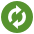 icon: green circle with chasing arrows